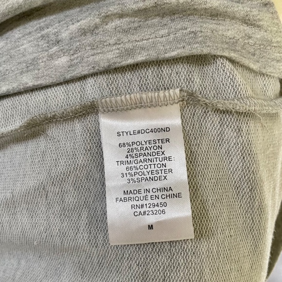 **SOLD**Como Vintage Grey Jersey Puff Sleeve Dress. Size M - Picture 8 of 10